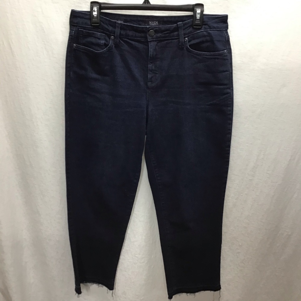 NYDJ jeans with raw hem. Excellent condition!